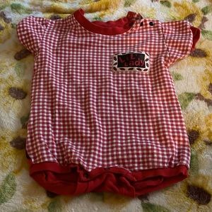 Cute lady bug one piece ! Lady bug on back, red and white Checkered ! 🐞